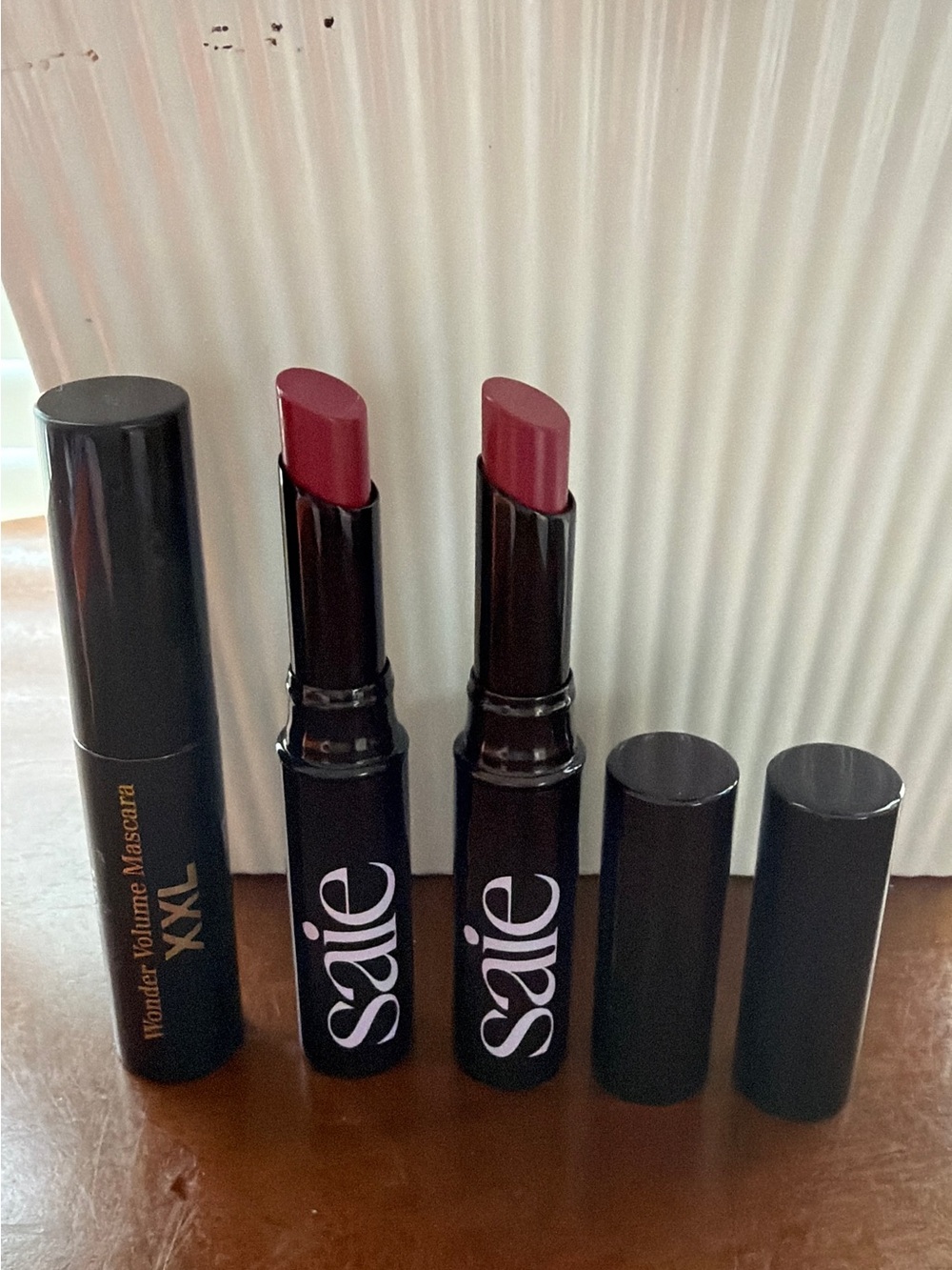 BUNDLE of 3-,2Saie Cream Lipstick 'and 1 Clarinn mascara